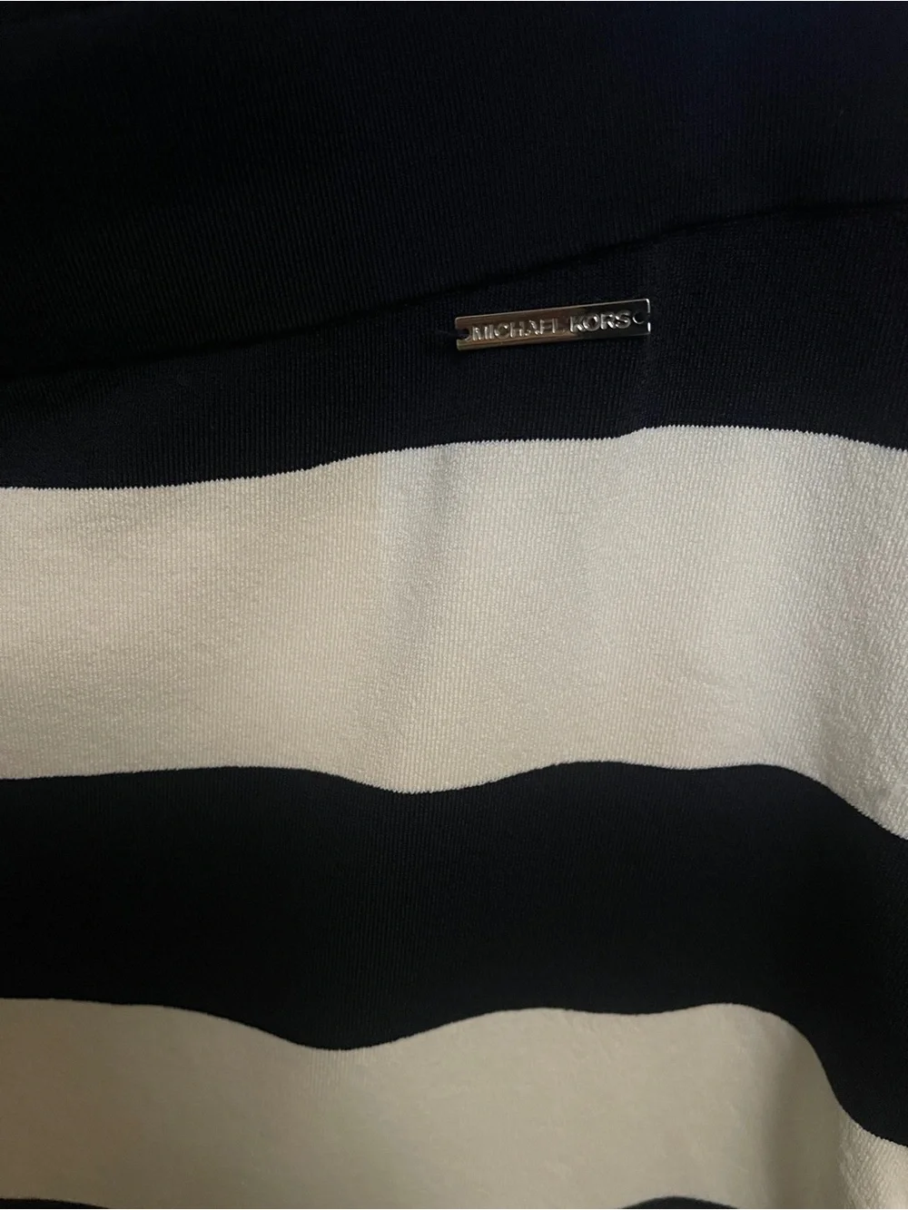 Michael Kors Navy‎ and White Striped Pencil Skirt